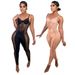 Women's clothing Independent Station Fashionable Sexy Suspender Versatile Solid Color Simple Jumpsuit One Piece Dropshipping_ecoleips.com