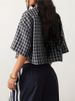 K New Women's Short Five Quarter Sleeved Top Shirt_ecoleips.com
