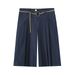 Aria Basics Aria Basics Cross-border European And American Women's Fashion, Popular On , Long Casual Shorts With Chain Belt_ecoleips.com
