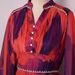 Muslim Women Summer New Style Fashion Long Sleeve Loose Diamond Pink Party Dress_ecoleips.com