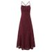 European American Women's Fashion Wholesale Jacquard Sexy Slim-fit Strap Dress With Open Back And Tie Design Long Gown_ecoleips.com