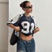 Y2k Streetwear Mesh Short Sleeve T-Shirt - Oversized Graphic Print Tee With Color Blocking, Retro Sporty Vibes (Black/Blue/Green/Brown)_ecoleips.com