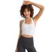 Women's Clothing New Sexy Halter Neck Tube Top Style Beautiful Back Sports Underwear Female Fashion Pleated Sports Bra Dt146_ecoleips.com
