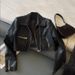 K Trendy Motorcycle Suit Slim Fit Short Jacket Women's Double Zipper PU Leather Jacket Explosive Street Versatile PU Leather Jacket_ecoleips.com