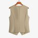 Women's Slim Fit Short Vest Suit Waistcoat Black 2025 Spring Autumn Outer Wear Layered Top Small Size_ecoleips.com