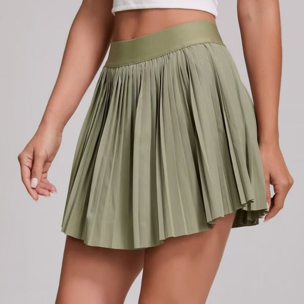 Women's Summer Casual Mini Skirt With Pockets Breathable Pleated Sportswear Outdoor Tennis Straps Lining Fitness Clothing_ecoleips.com