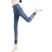 2024 Fall/Winter New Women's Fleece-Lined High-Waisted Jeans, Stretch Slim-Fit Pencil Pants, Slimming Cropped Jeans_ecoleips.com