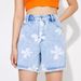 Women's Clothing Loose Slim Printed Jeans Shorts_ecoleips.com