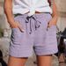 Suitable For All Seasons 2021 Summer New Women's Fashion Waist Tie Loose Wide Leg Shorts For Women_ecoleips.com