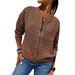 Women's Casual Knitted Zip-Up Jacket With Lace Detail – Lightweight Open Front Cardigan For Spring Fall_ecoleips.com