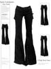 Women Dark Academia Goblin Core Long Trousers Gyaru Goth Low Rise Flare Pants Y2K Streetwear Stretch Japanese Harajuku Grunge_ecoleips.com