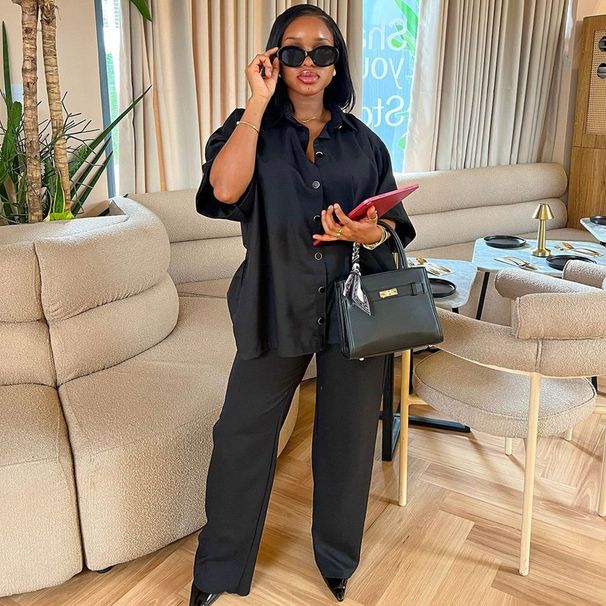 Women's Clothing Fashion spring and summer new suits casual shirt wide leg trousers two piece suits temperament women's clothing_ecoleips.com