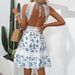 Lace Trim Halter Neck Dress – Light Blue Boho Beach Sundress For Women (S-Xxl, Polyester, Wrinkle-Free)_ecoleips.com