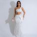 Women's Clothing Sleeveless One Shoulder Short Top With Sexy Hip Skirt_ecoleips.com