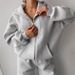 Women's Casual Hooded Sweatshirt With Pocket & Jogger Pants Set - Comfortable Streetwear Two-Piece Outfit (S/M/L/XL,)_ecoleips.com