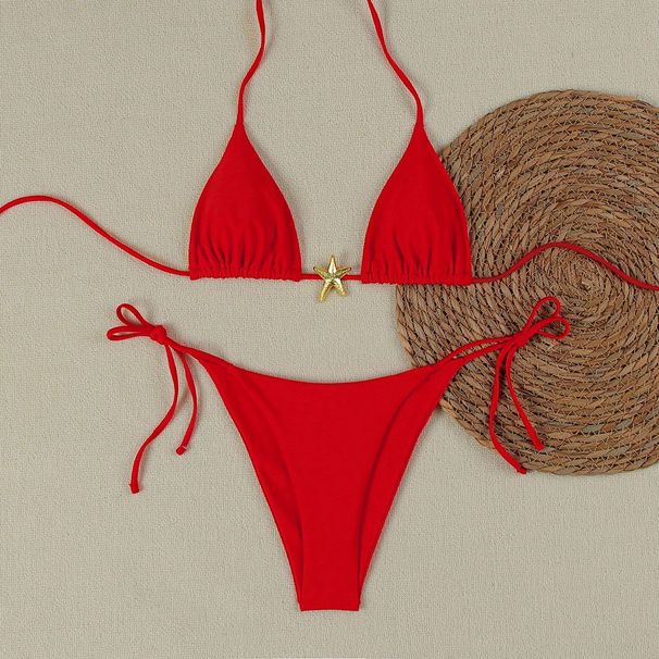Women's Clothing Bikini Sexy Solid Color Swimsuit Female Swimsuit_ecoleips.com