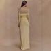 Elegant Mesh & Shirred Bodycon Midi Dress With Cut-Out Detail, Off-Shoulder Chic For Women Versatile Midi Length_ecoleips.com