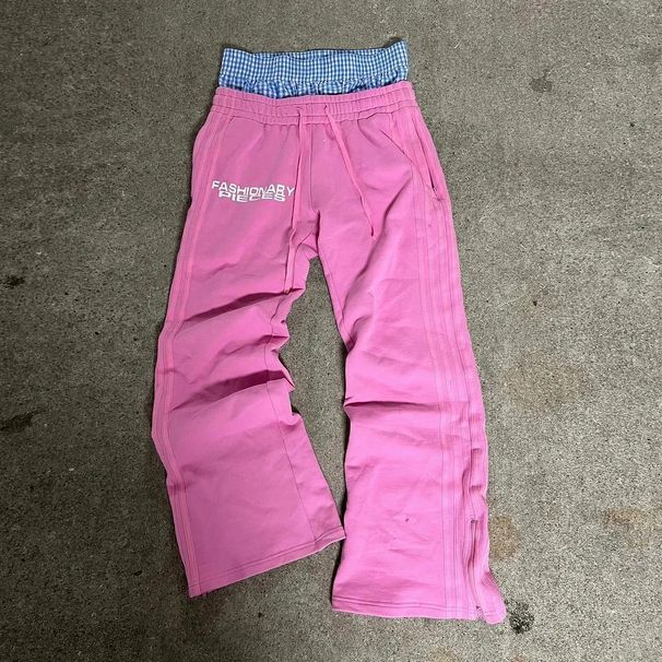 High Street Hip Hop Straight Leg Pants Y2K Harajuku Retro Striped Print Casual Trousers for Men And Women plus Size_ecoleips.com