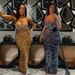 Women's Clothing Hot Diamond Bubble Beads Evening Dress Sexy Dress Long Skirt_ecoleips.com