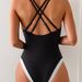 High-Waist Monokini – Sculpting Swimsuit For Women With Floral Accents (S-XL, Black)_ecoleips.com