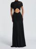 Women's Fashionable Hollow out Bodycon Long Dress Solid Color Pleated European American Style Cross Border Sexy Clothing 2026 New_ecoleips.com