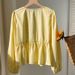 Women's Long Sleeve Striped Shirt Drawstring Top Versatile Easy To Match Autumn New Style_ecoleips.com