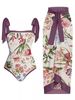 Sexy Slimming One-Piece Swimsuit Women's Beach Dress Set Fashionable Thermal Spa Swimming Bikini Full Coverage Fixed Chest Pad_ecoleips.com