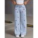 Women's Clothing Summer New Jeans Women's Clothing Hot Selling High Waist Straight Loose Long Pants_ecoleips.com