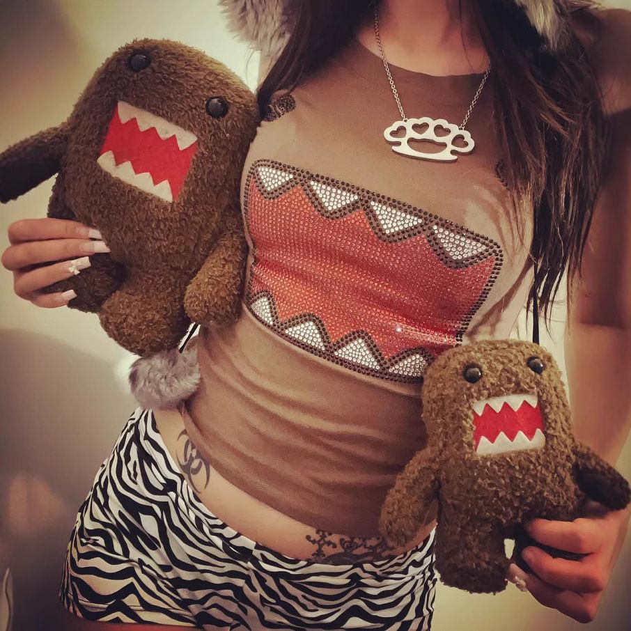 Girls' Summer Retro Rhinestone Camisole Tank Top Y2K Style Domo Kun round Neck Short Sleeve T-Shirt for Foreign Trade_ecoleips.com