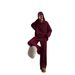 New Knitted Solid Color Turtleneck Zipper Pullover Sweater Long Casual Pants Suit Women_ecoleips.com