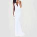 Verve 2025 New Women's Milk Silk Strap Sexy Backless Train Evening Party Dress_ecoleips.com
