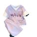 Women's Clothing Loose Two Piece Short Sleeved T Shirt Casual Shorts Two Piece Suit_ecoleips.com