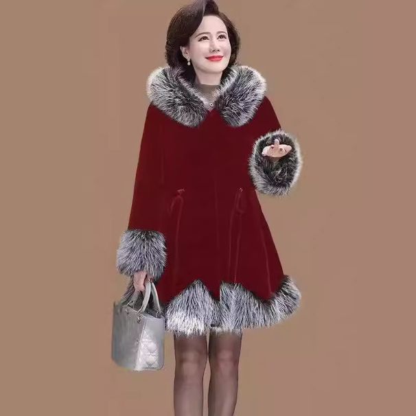 Women's Clothing New Autumn And Winter Women's Fur Coat Mid Length Korean Style Imitation Fox Fur Collar Women's Mink Fur Mink Coat Trendy_ecoleips.com