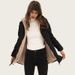 Women's Slim-Fit Mid-Length Hooded Cotton Jacket – Lightweight Winter Coat With Waist Detail & Pockets_ecoleips.com