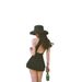 Women's One Piece Swimsuit Korean Style Pure Sexy Ins Style Skirt Design Tummy Covering Slimming High End Backless Hot Spring Swimwear_ecoleips.com