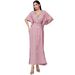 Ba3072: An Elegant Long Dress For Women In Cherry Blossom Pink Color, Featuring A V-Neck Design And Hand-Sewn Diamonds._ecoleips.com
