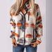 Aria Basics 2024 Winter Coat Wholesale European And American Religious Ethnic Style Printed Color Block Cardigan Women's New Fashion_ecoleips.com