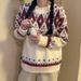 girl Red Christmas Sweater Women, Autumn Winter Outfit For Best Friends, European And American Retro Lazy Style, Loose_ecoleips.com