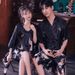 Voya 2020 New Women's Pajamas Spring And Autumn Silk-like Printed Pajama Set Crane Sexy Morning Robe_ecoleips.com