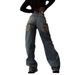 American Retro Hot Girl High Waist Straight Floor Length Trousers With Tattered Back Design Slim Jeans For Women In Four Seasons_ecoleips.com