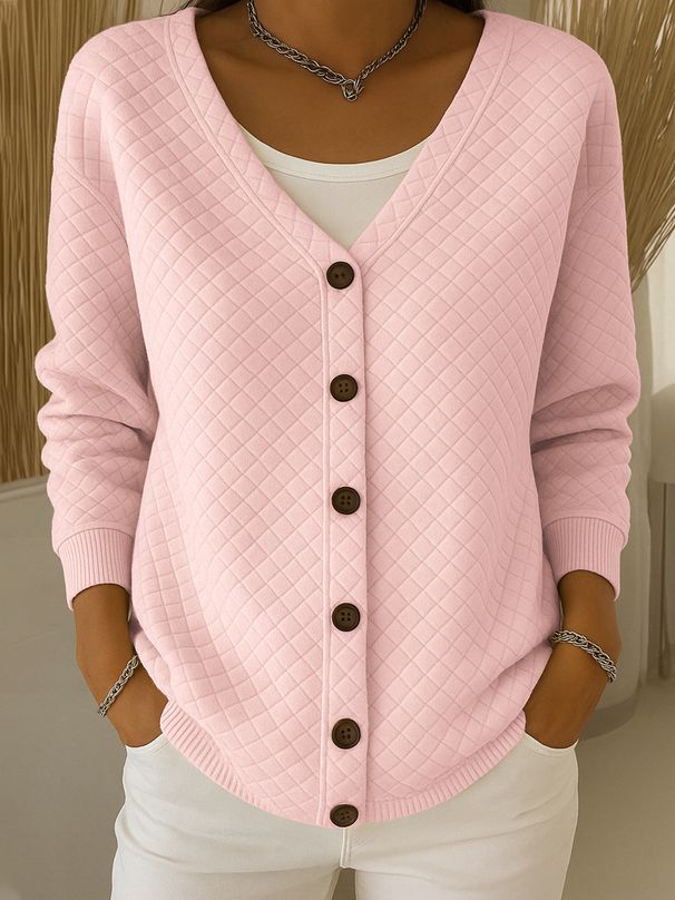 Women's Plaid Long Sleeve Cardigan Sweater – Oversized Casual Knit Pullover For Fall & Winter_ecoleips.com