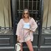 Women's Clothing Casual Temperament New Women's Clothing Solid Color Cardigan Button Down Top Fashion Shorts Two Piece Set_ecoleips.com