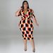 Plus Size Bodycon Dress, V-Neck Sleeveless Pencil Dress For Women, Stretchy Office & Party Cocktail Dress In Solid Colors_ecoleips.com