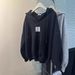 V-neck Hooded Sweatshirt For Women, Spring And Autumn, Thin, Loose, New Trendy Korean Hong Kong Style,_ecoleips.com