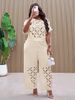 Women's Clothing Elegant 2 Piece Set American Style Solid Color Casual Asymmetrical Shoulder Embroidery Spring_ecoleips.com