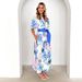 2025 Foreign Trade Cross-Border European And American Printed Bohemian Spring Summer New Short Sleeve Belt A-Line Dress_ecoleips.com