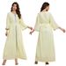 Women's Clothing Diamond Abaya Muslim Robe Dress Robe_ecoleips.com
