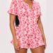 Women's Clothing Leisure Printed Lapel Ruffle Short Sleeved Shorts Suit_ecoleips.com