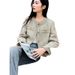 Autumn 2025 New Women's Fashion Coat, Light Luxury Noble Style, Commuting High-End French Green Top For Spring_ecoleips.com