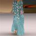 2026 European And American Spring/Summer New Women's V-neck Long Sleeve Pocket Printed Loose Dress_ecoleips.com